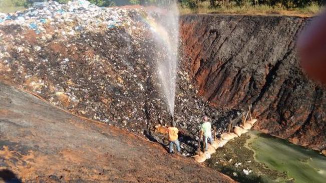 Incendiado Aterro Sanitário de Pérola